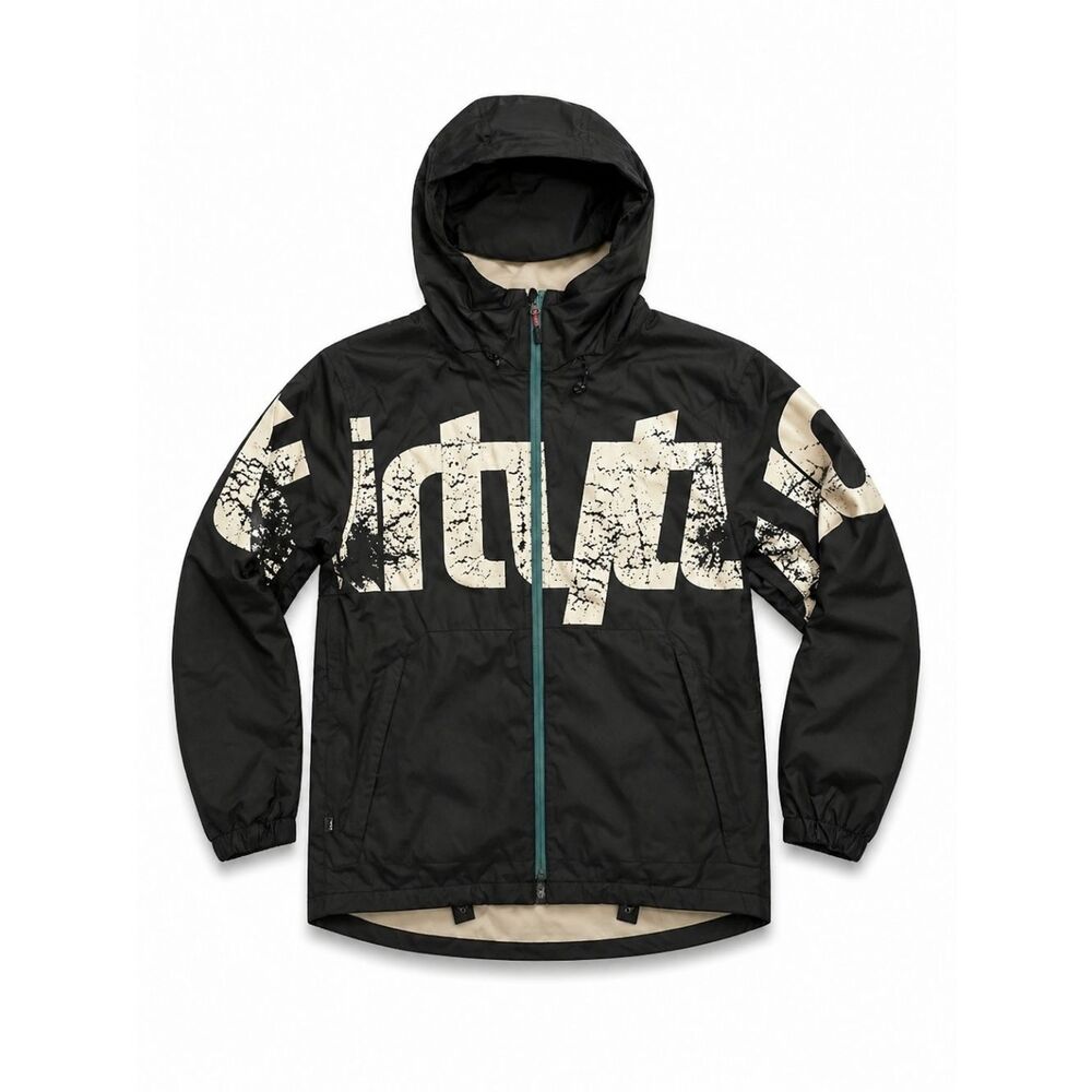 ThirtyTwo Snowboard Black‎ Hooded Graphic Zip-Up Winter Ski Coat Men's Size M